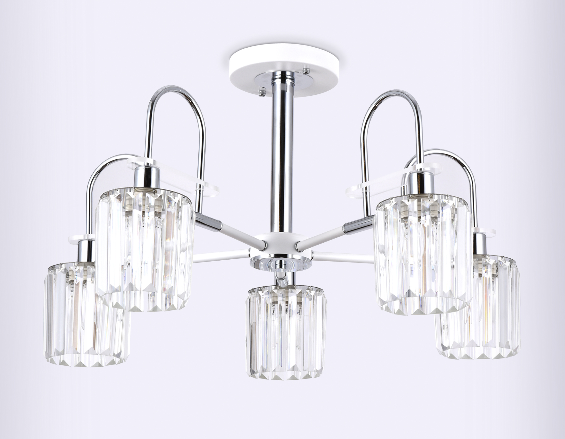 Подвесная люстра Ambrella TR5899/5  хром/прозрачный E14 max 40W D650*400